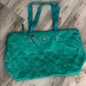 Coach weekender and makeup case